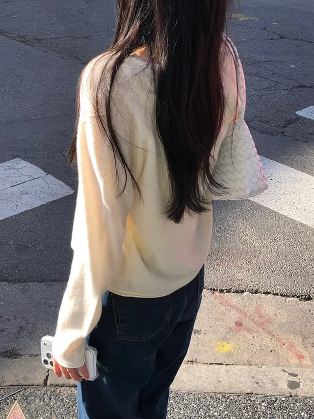 한국 chic 봄날 질감 센스 도트 무늬 캐미솔 상세 이미지 5