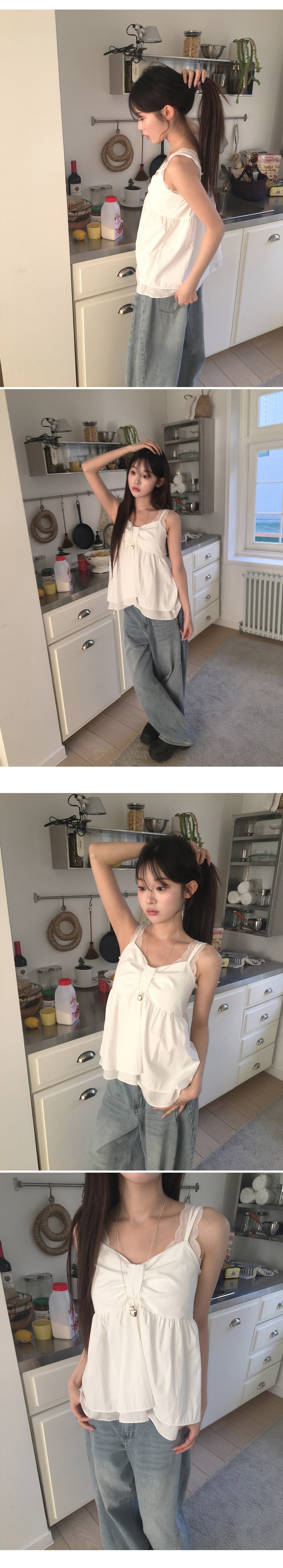 재고 있음 사이즈 기타 한국 chic 여름 질감 센스 비틀림 캐미솔 상세 이미지 4