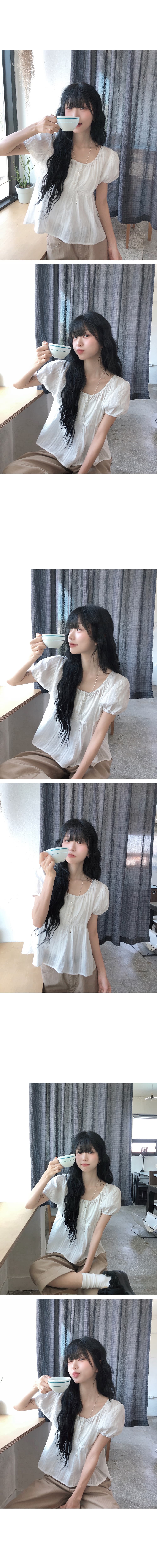 한국 ins 여름 자카드 반팔 셔츠 상세 이미지 3