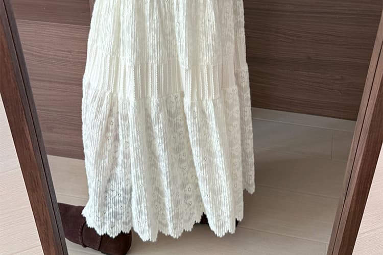 지금 임산부 숙녀 바람 두꺼운 연삭 털 레이스 반 스커트 2025 한국 스타일 다용도 캐주얼 연령 감소 우산 치마 여성 상세 이미지 32