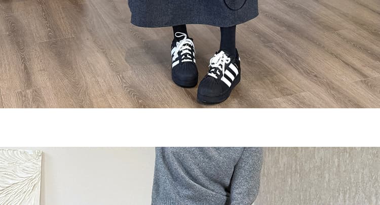 지금 임산부 양모 모직 야마모토 치마 여성 가을 겨울 새로운 표지 십자가 슬림해 보이는 꽃밭 퍼프 스커트 상세 이미지 26