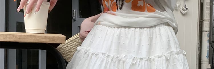 임산부 핫걸 바람 프랑스식 레이스 측면 케이크 드레스 반신 스커트 여성 봄 레이스 하이웨이스트 A라인 스커트 미니 스커트 상세 이미지 34