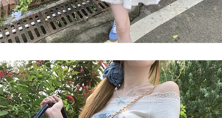 임산부 발레 바람 레이스 조각 케이크 반신 스커트 여성 여름 달콤함 화이트 하이웨이스트 한 마디 퍼프 미니 스커트 상세 이미지 45