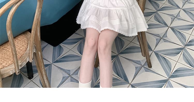 임산부 발레 바람 레이스 조각 케이크 반신 스커트 여성 여름 달콤함 화이트 하이웨이스트 한 마디 퍼프 미니 스커트 상세 이미지 60