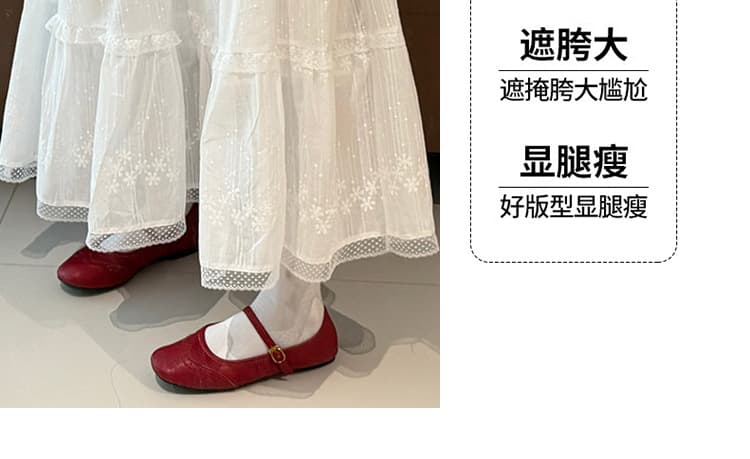 지금 임산부 슬림해 보이는 면 소재 캐주얼 반신 스커트 2026 여름 새로운 한국 스타일 달콤함 품격 캐주얼 롱 스커트 여성 상세 이미지 10