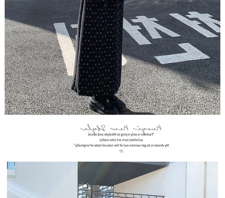 지금 지금 빅 사이즈 레트로 디자인 센스 꽃무늬 모직 세트 여성 슈퍼 화재 착용 가져 가라. 뒤로 심장 안에 가져 가라. 반신 스커트 3종 세트 상세 이미지 19
