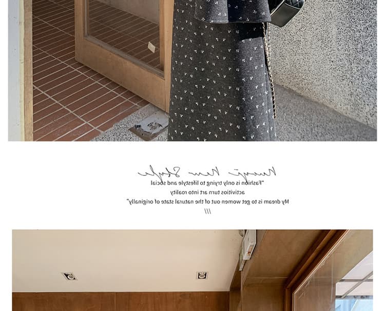 지금 지금 빅 사이즈 레트로 디자인 센스 꽃무늬 모직 세트 여성 슈퍼 화재 착용 가져 가라. 뒤로 심장 안에 가져 가라. 반신 스커트 3종 세트 상세 이미지 36