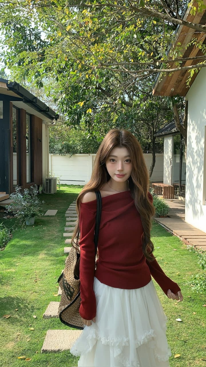 정가 실사 화이트 불규칙 망사 반신 스커트 여자 중간 롱 코트 프릴 케이크 드레스 한 마디 롱 스커트 상세 이미지 2