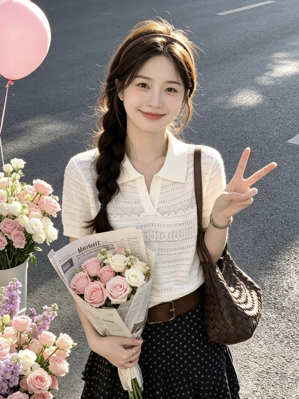 정가 실사 새로운 한 부서 부드러운 바람 폴로 칼라 홀로우 아웃 니트 스웨터 다용도 슬림해 보이는 티셔츠 맨위 상세 이미지 1