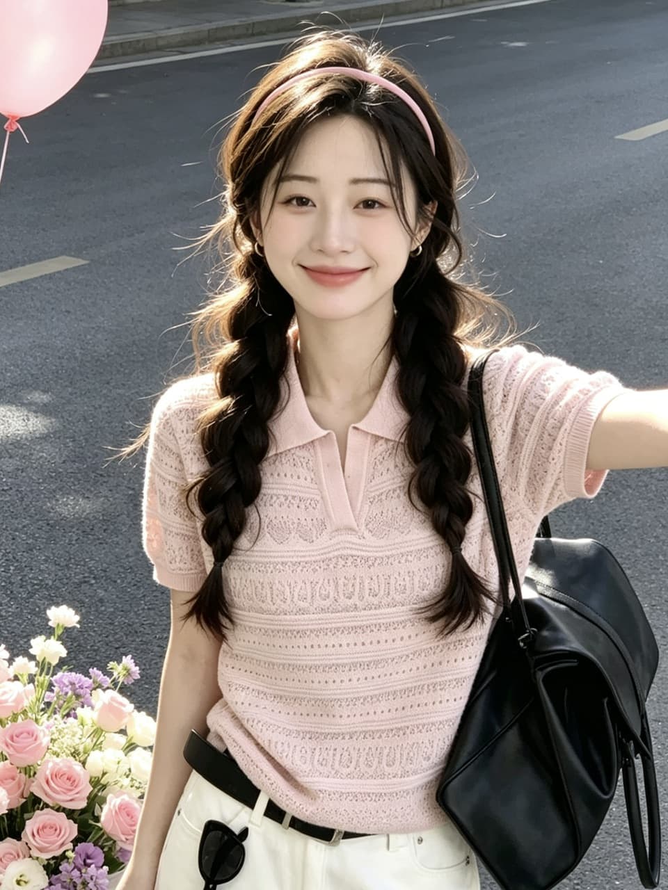 정가 실사 새로운 한 부서 부드러운 바람 폴로 칼라 홀로우 아웃 니트 스웨터 다용도 슬림해 보이는 티셔츠 맨위 상세 이미지 5