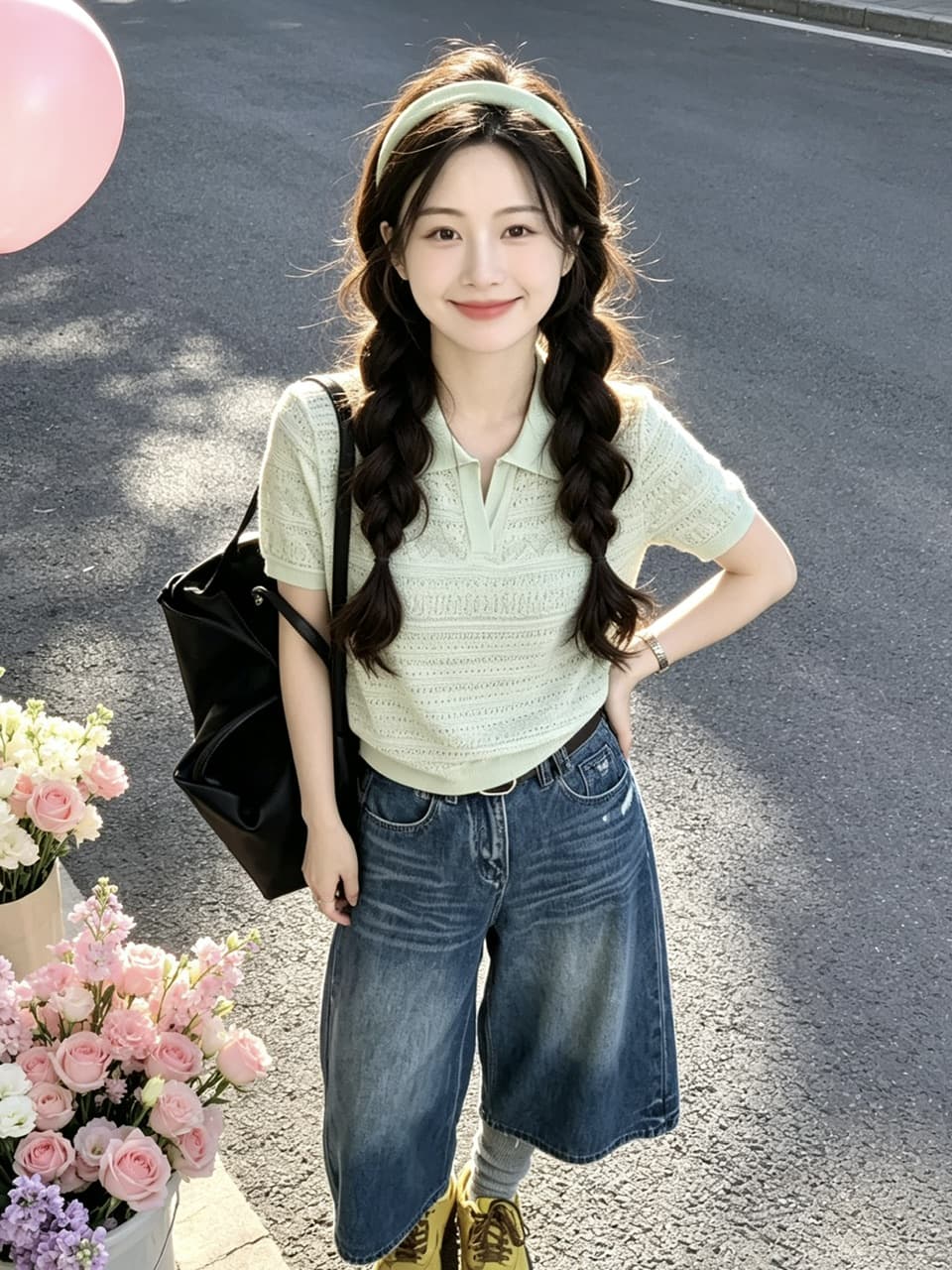 정가 실사 새로운 한 부서 부드러운 바람 폴로 칼라 홀로우 아웃 니트 스웨터 다용도 슬림해 보이는 티셔츠 맨위 상세 이미지 13