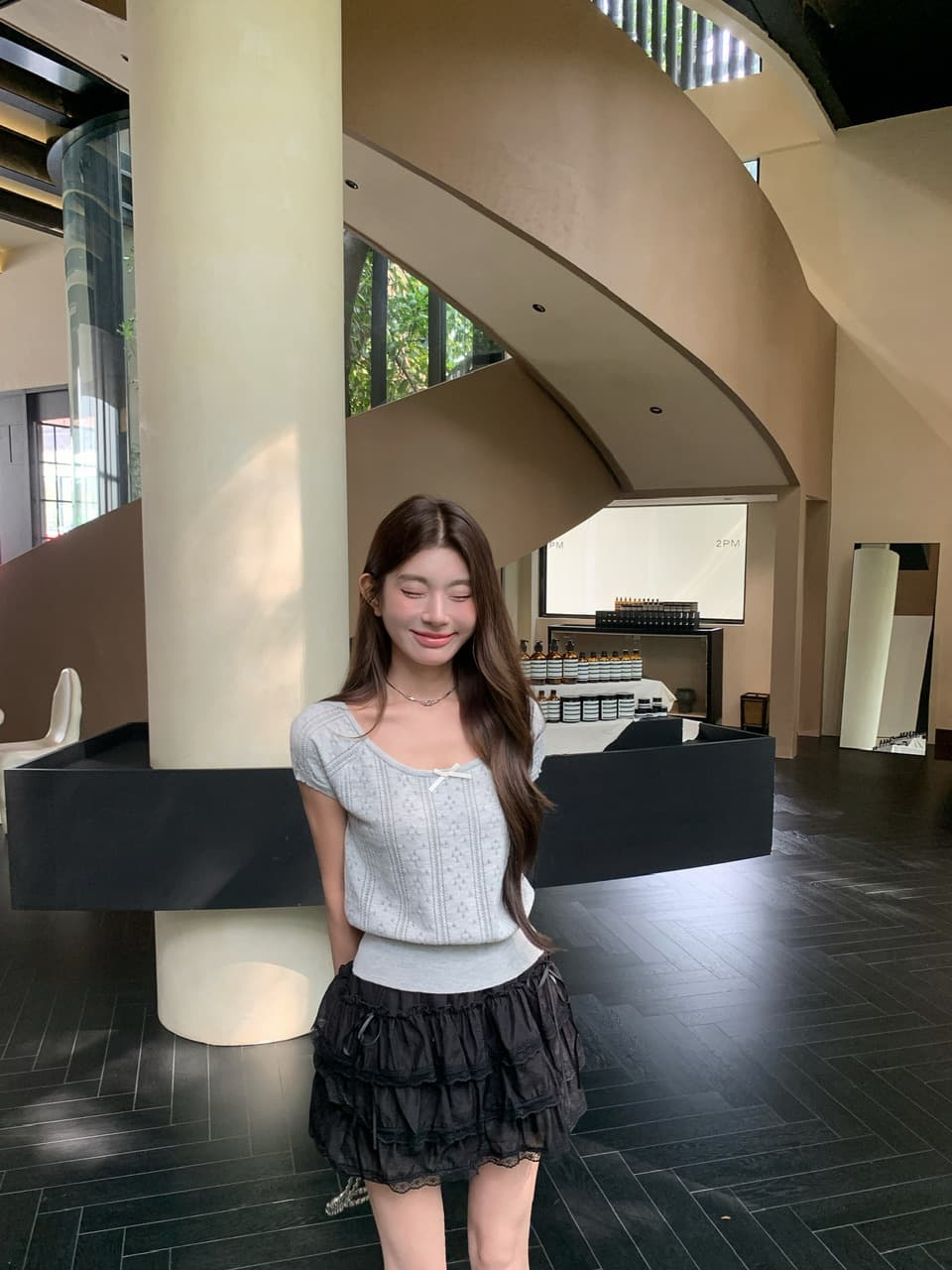 정가 실사 새로운 달콤한 자매 몸매 가꾸기 쇼트 스타일 맨위 층 케이크 미니 스커트 작은 키 착용 가져 가라. 상세 이미지 4