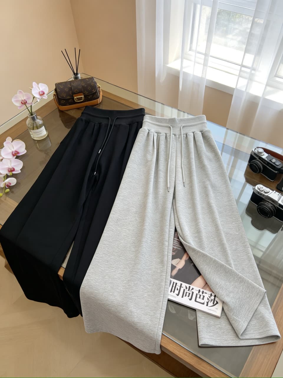 정가 실사 이른 가을 한 부서 레트로 밴딩 펌프 로프 느긋한 캐주얼 바지 도루 센스 바닥 청소 긴 바지 상세 이미지 14