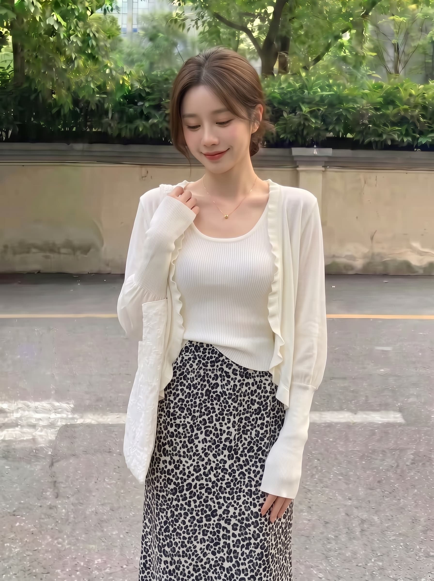 실사 빅 사이즈 프랑스식 레이스 자외선 차단 니트 오픈 가디건 여성 여름 물결무늬 외부 가져 가라. 숄 블라우스 얇은 코트
