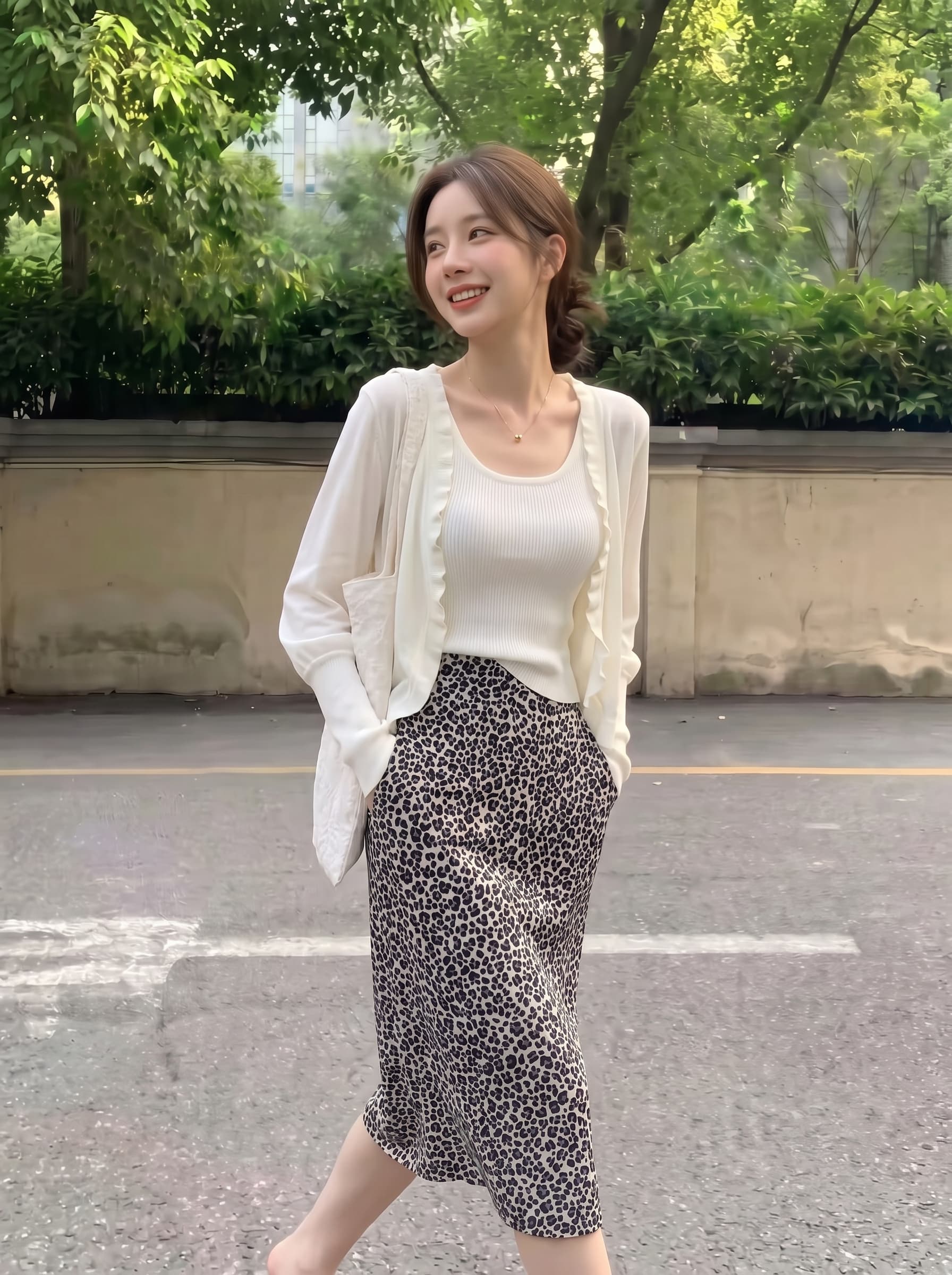 실사 빅 사이즈 프랑스식 레이스 자외선 차단 니트 오픈 가디건 여성 여름 물결무늬 외부 가져 가라. 숄 블라우스 얇은 코트 상세 이미지 3