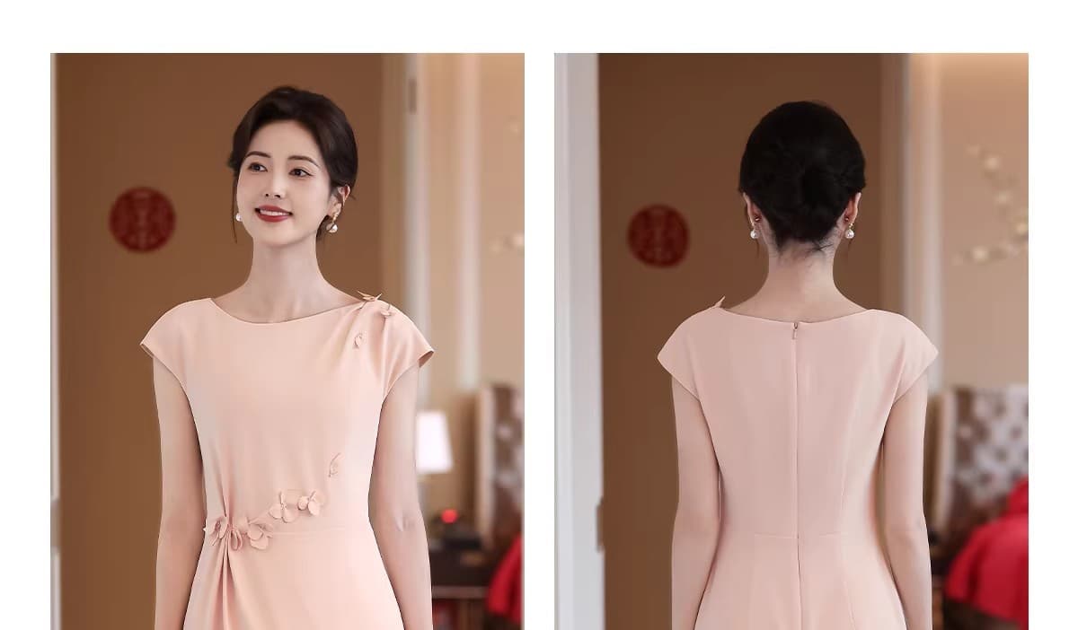 여자 영 엄마 결혼 연회 예복 2026 새로운 품격 안녕하세요. 시어머니 결혼 예복 보통 웨어러블 드레스 상세 이미지 13