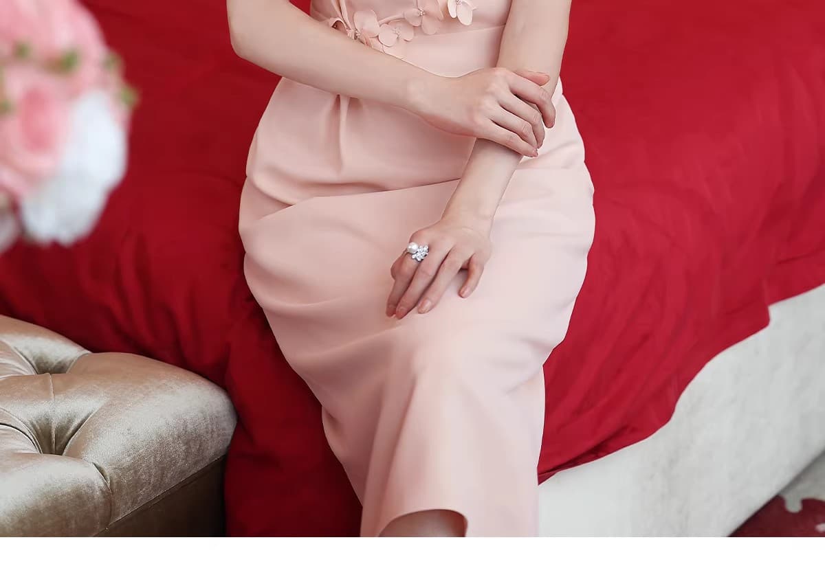 여자 영 엄마 결혼 연회 예복 2026 새로운 품격 안녕하세요. 시어머니 결혼 예복 보통 웨어러블 드레스 상세 이미지 25
