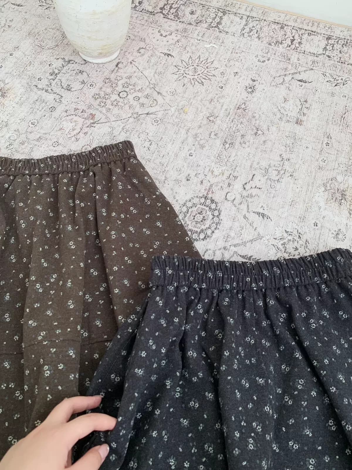 2026 프랑스식 레트로 허리밴드 꽃무늬 한 마디 반신 스커트 여성 여름 miu 인사이드 miu 가스 슬림해 보이는 퍼프 미니 스커트 상세 이미지 16