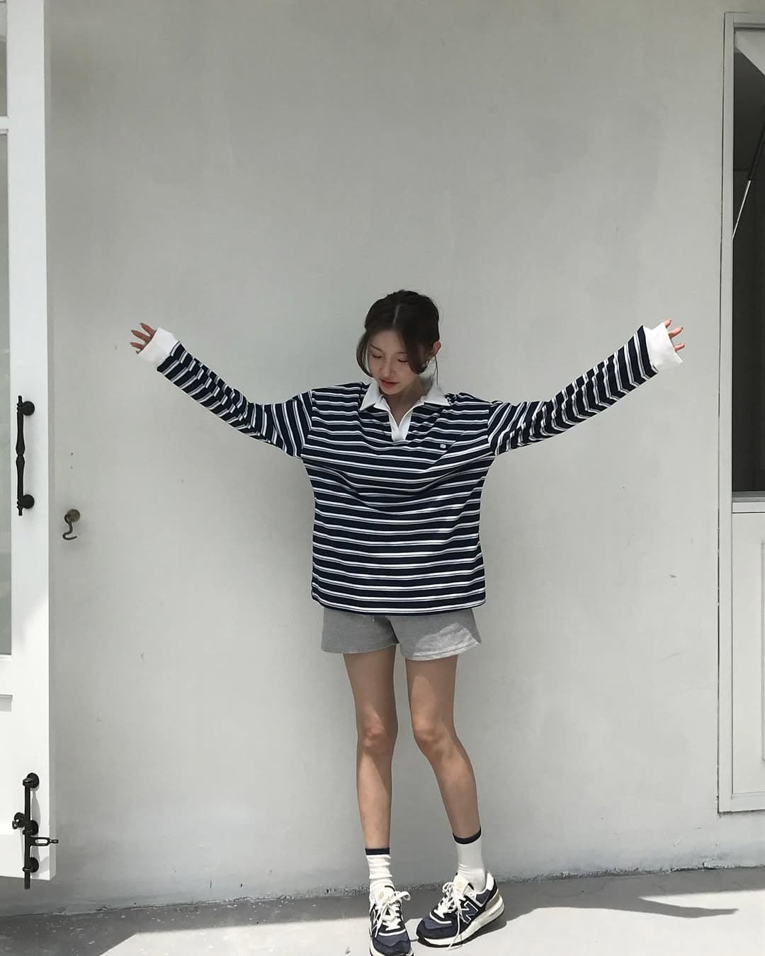 있음 선적 한 부서 다용도 스트라이프 POLO 칼라 스트라이프 긴팔 맨위 풀오버 재고 있음 상세 이미지 9