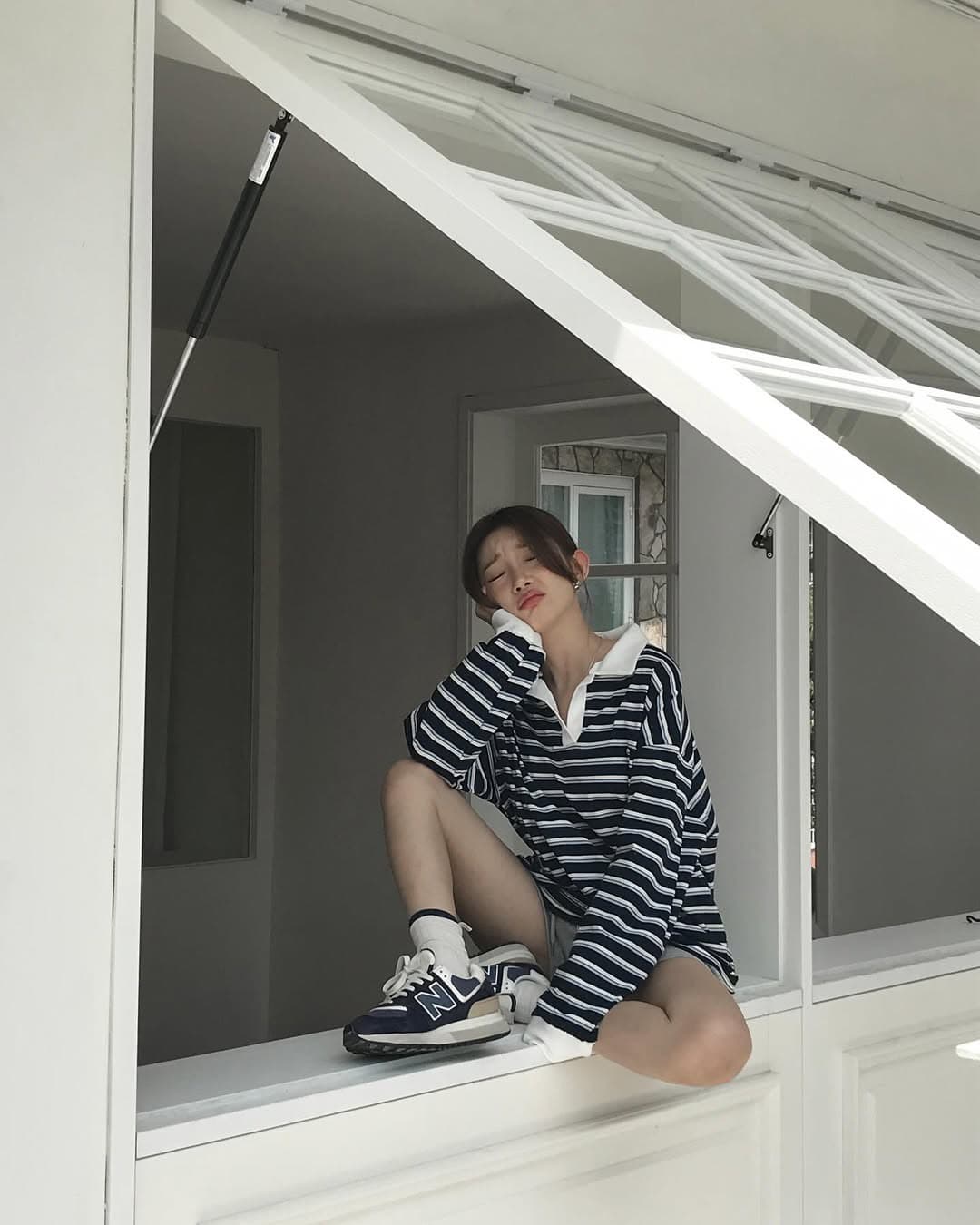 있음 선적 한 부서 다용도 스트라이프 POLO 칼라 스트라이프 긴팔 맨위 풀오버 재고 있음 상세 이미지 11