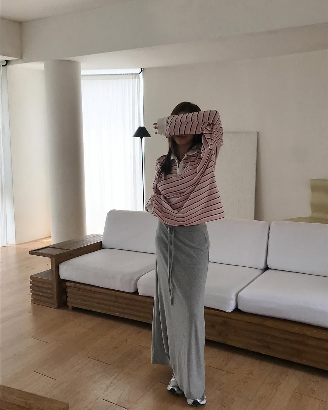 있음 선적 한 부서 다용도 스트라이프 POLO 칼라 스트라이프 긴팔 맨위 풀오버 재고 있음 상세 이미지 12