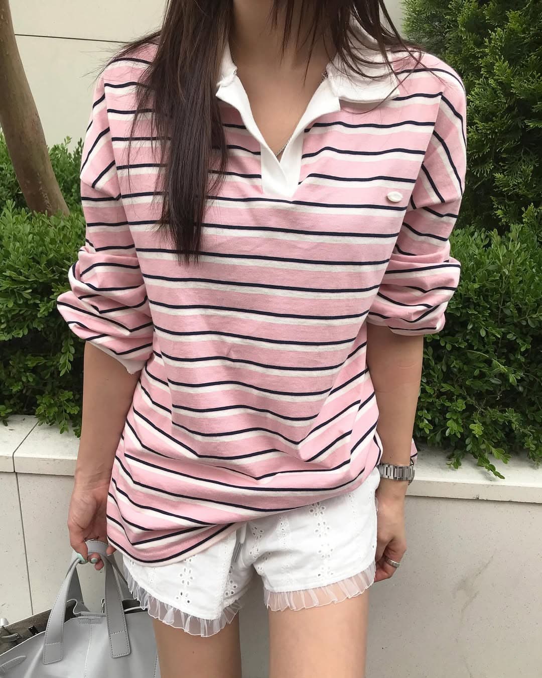 있음 선적 한 부서 다용도 스트라이프 POLO 칼라 스트라이프 긴팔 맨위 풀오버 재고 있음 상세 이미지 16