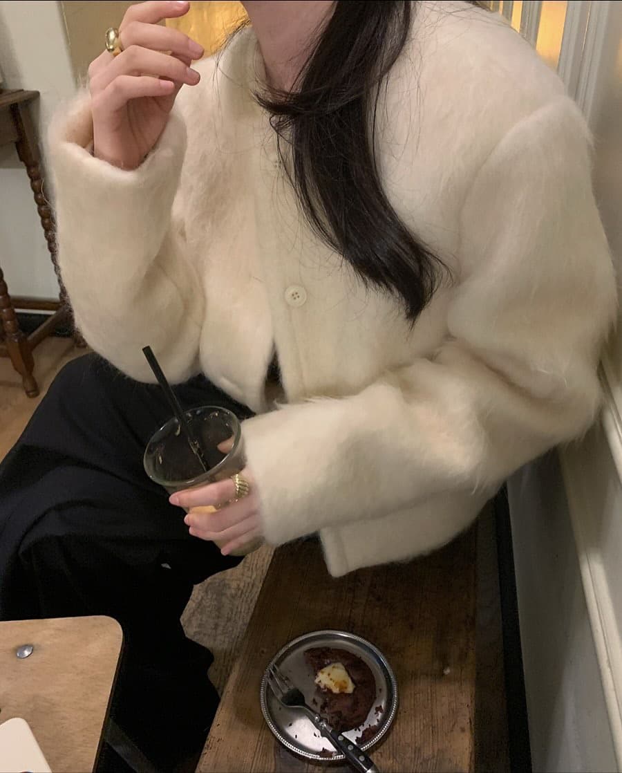 있음 선적 한 부서 부드러운 바람 따뜻한 찹쌀 쇼트 스타일 플리스 긴팔 재킷 상세 이미지 2