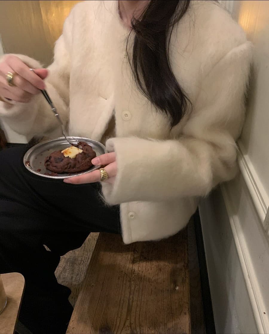 있음 선적 한 부서 부드러운 바람 따뜻한 찹쌀 쇼트 스타일 플리스 긴팔 재킷 상세 이미지 6