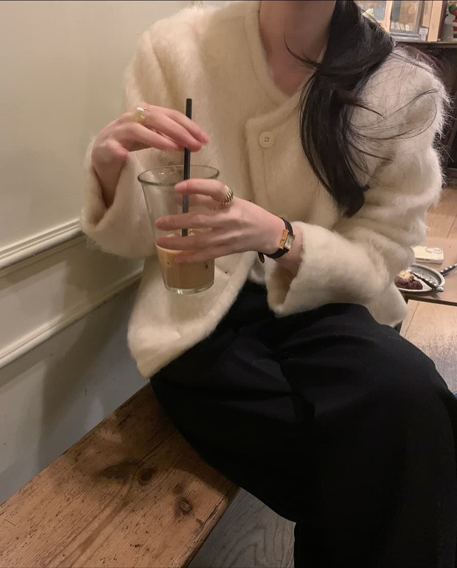 있음 선적 한 부서 부드러운 바람 따뜻한 찹쌀 쇼트 스타일 플리스 긴팔 재킷 상세 이미지 10