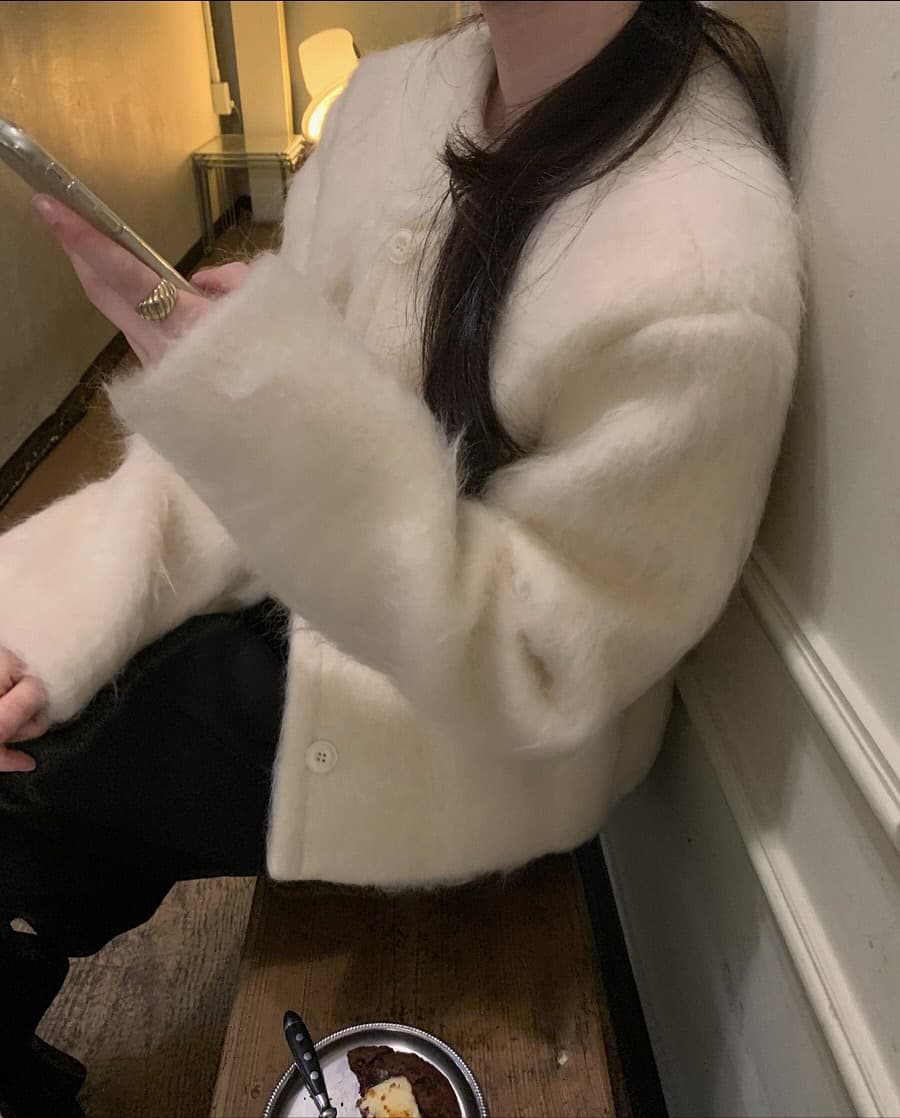 있음 선적 한 부서 부드러운 바람 따뜻한 찹쌀 쇼트 스타일 플리스 긴팔 재킷 상세 이미지 11
