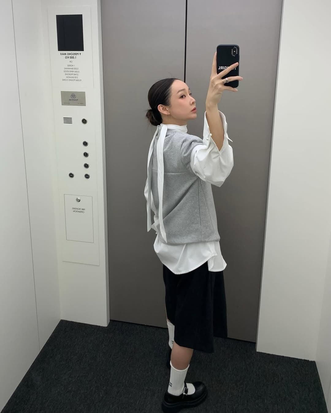 지금 huo 품격 출퇴근 루즈핏 긴팔 레이스 업 셔츠 상세 이미지 6