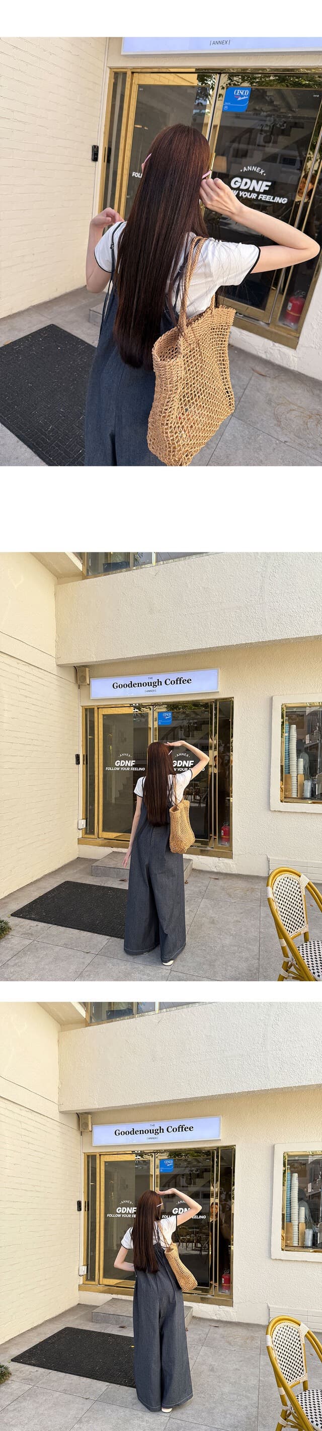 있음 선적 둘 색상 디자인 센스 캐주얼 멜빵 바지 올인원 바지 상세 이미지 7