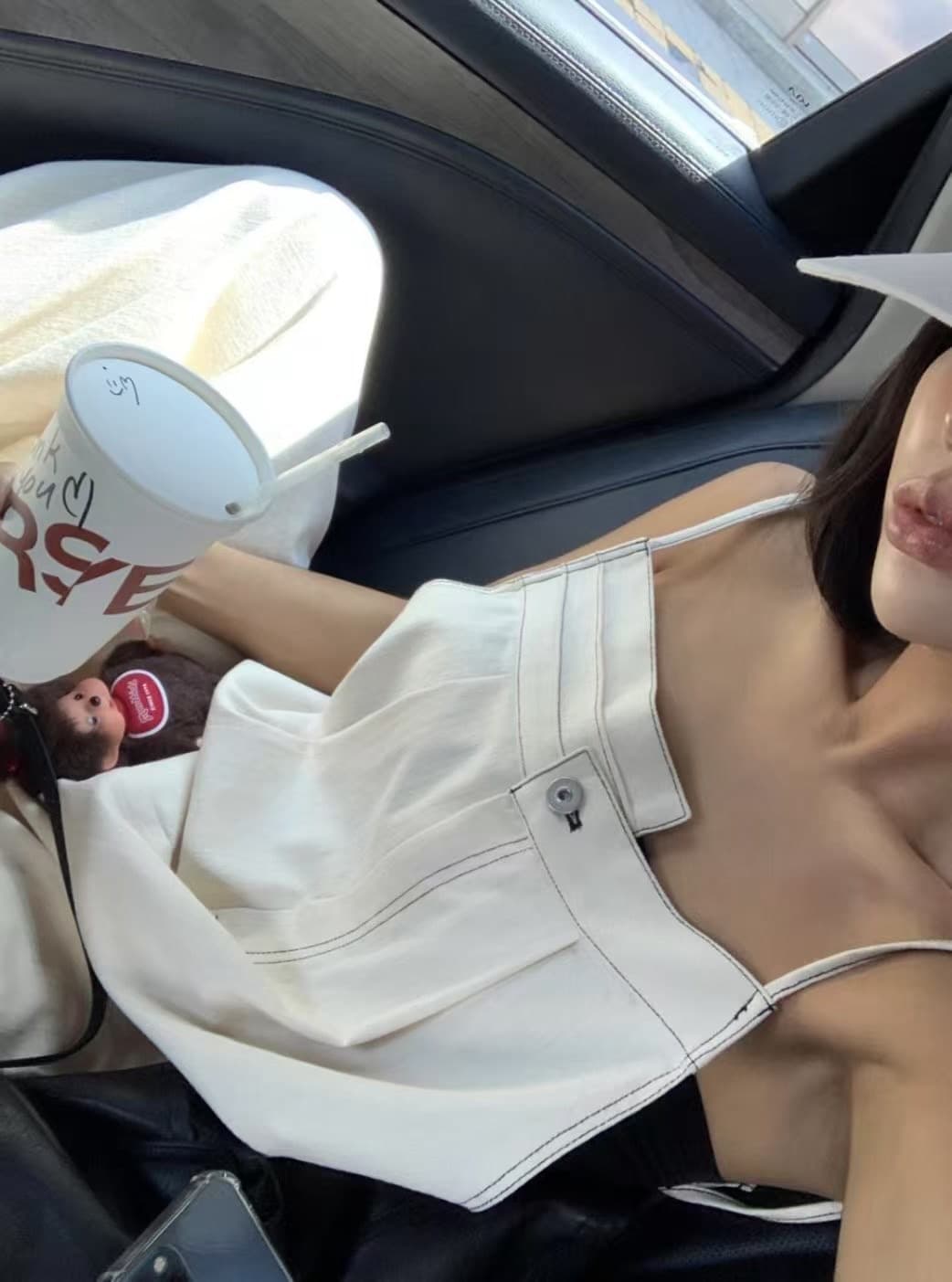 있음 선적 둘 색상 디자인 센스 캐주얼 멜빵 바지 올인원 바지 상세 이미지 8