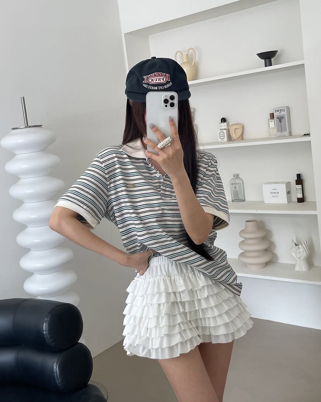 있음 선적 삼색 연령 감소 폴로 칼라 스트라이프 polo 맨위 상세 이미지 4