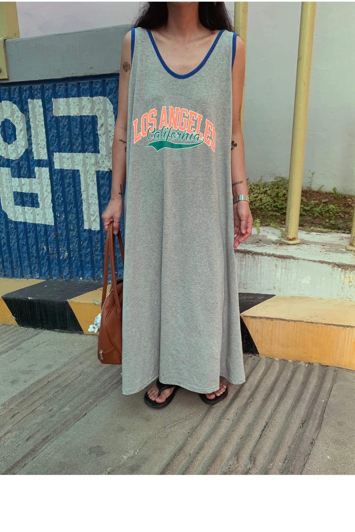있음 선적 아메리칸 캐주얼 운동 바람 프린트 드레스
