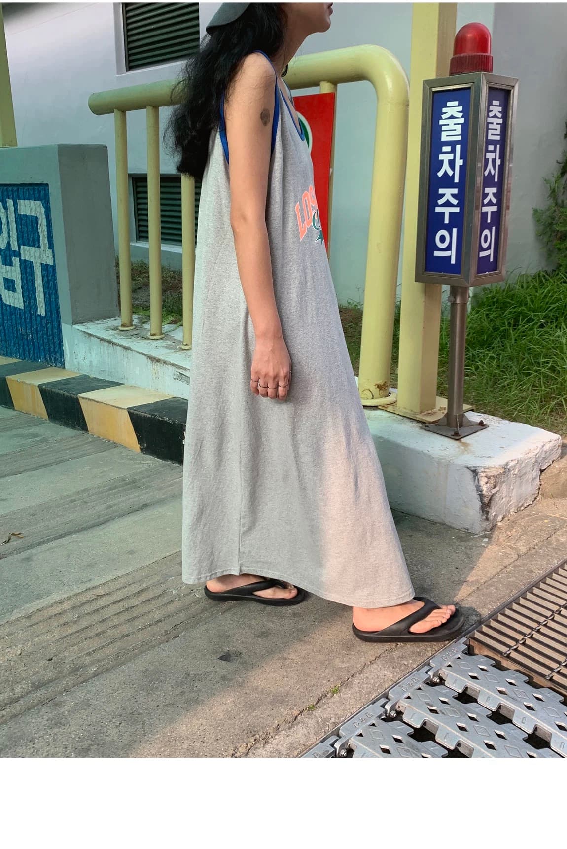 있음 선적 아메리칸 캐주얼 운동 바람 프린트 드레스 상세 이미지 5