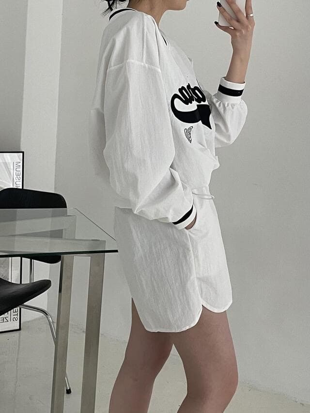 있음 선적 한 부서 캐주얼 빛 운동 바람 알파벳 자수 세트 상세 이미지 3