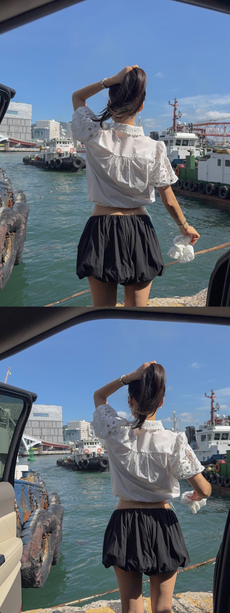 있음 선적 한 부서 높은 품질 포지셔닝 꽃 물 용해 폴로 칼라 싱글 줄 버튼 반팔 재킷 상세 이미지 6