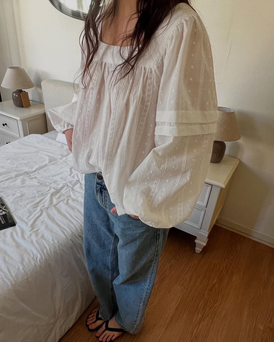 있음 선적 이후 칼라 부서 벨트 측면 칼라 루즈핏 셔츠 상세 이미지 2