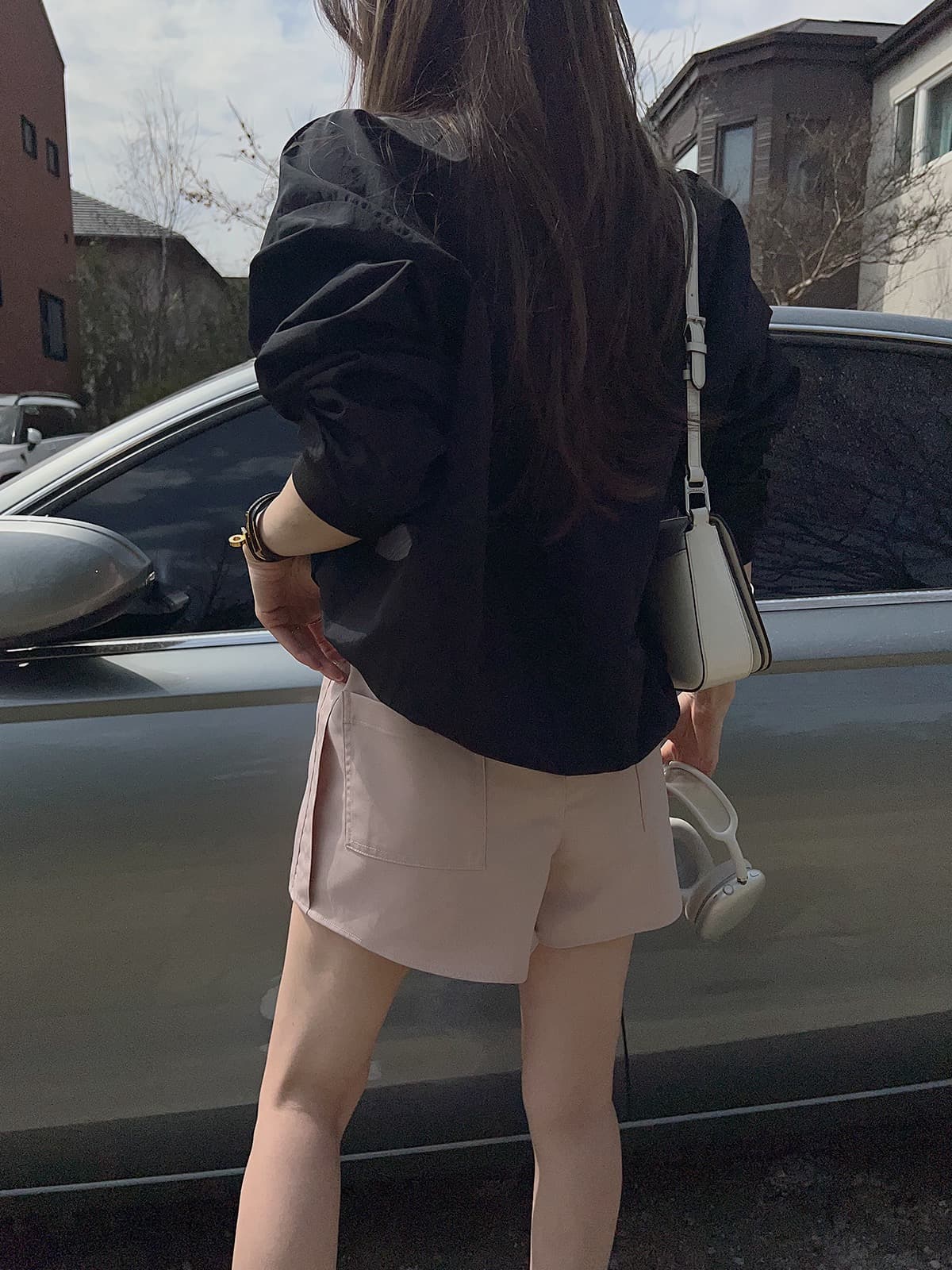 있음 선적 한 부서 캐주얼 바람 V넥 루즈핏 알파벳 패치 자수 V넥 맨위 상세 이미지 7