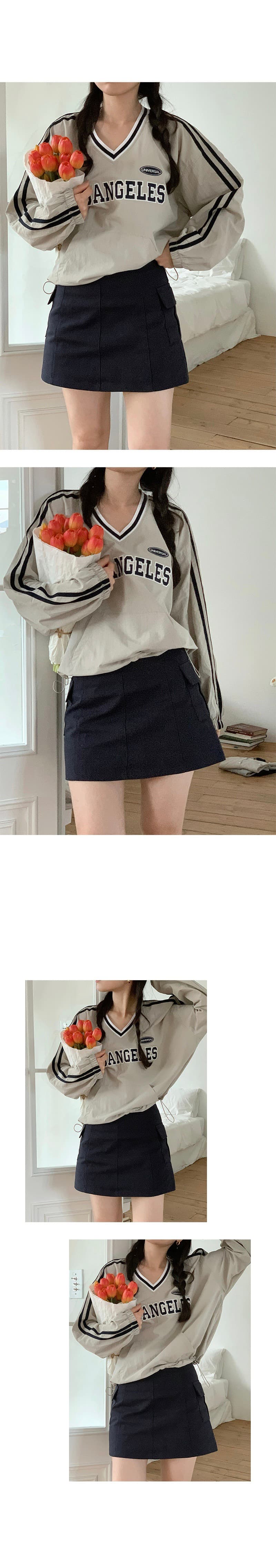 있음 선적 삼색 아메리칸 캐주얼 자수 알파벳 펌프 로프 디자인 긴팔 후드티 상세 이미지 6