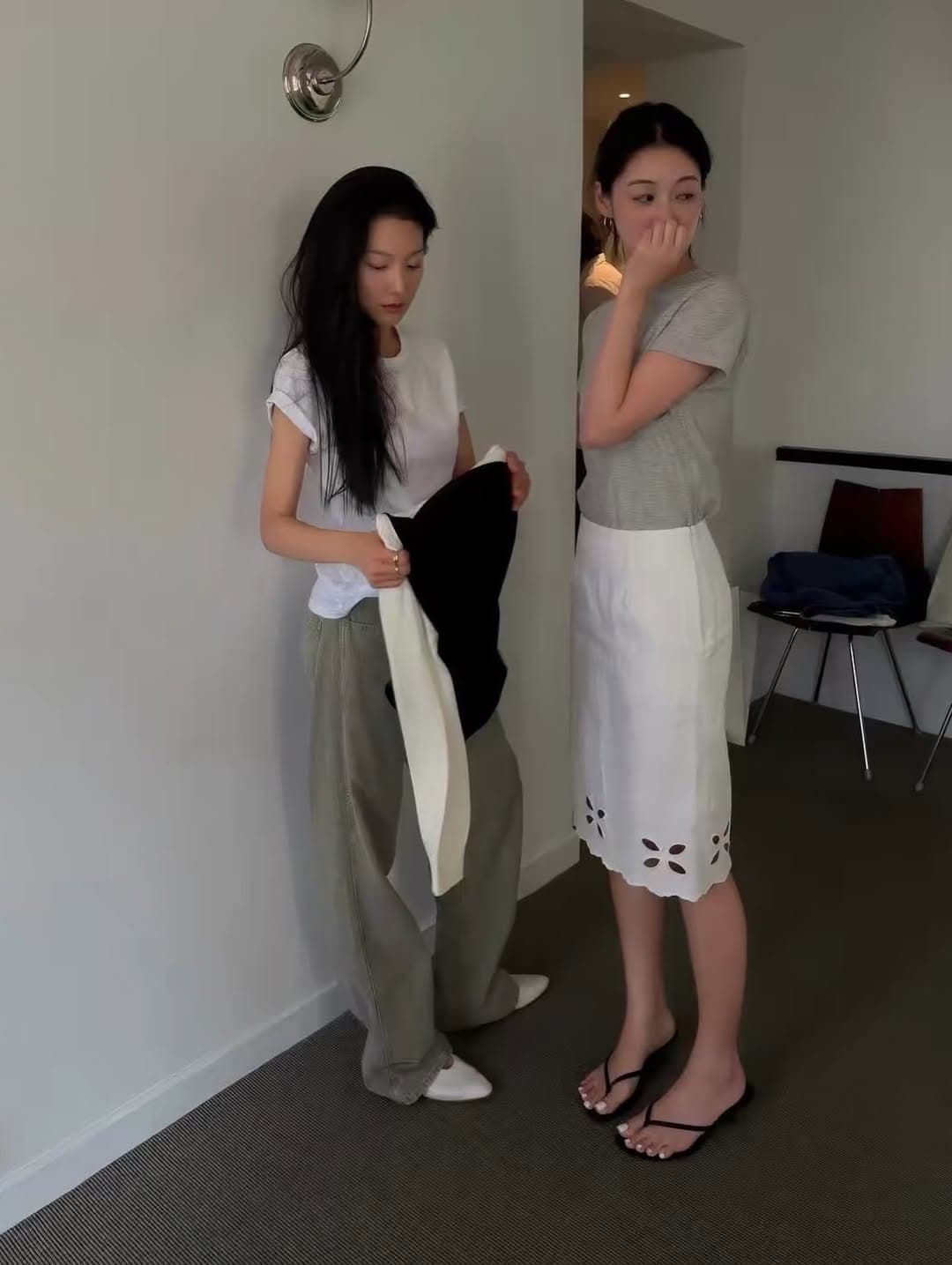 있음 선적 한 부서 보 주님 슈퍼 있음 품격 작은 심장 기계 클로버 홀로우 아웃 자수 몸매 가꾸기 반신 스커트 상세 이미지 2