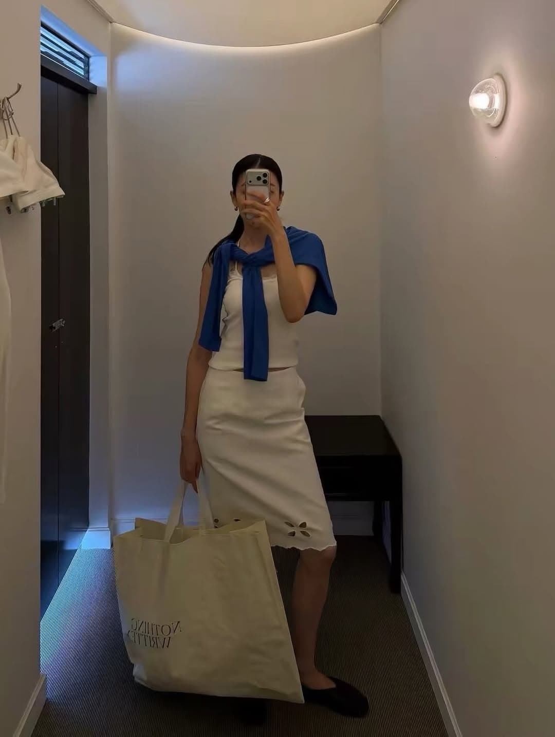 있음 선적 한 부서 보 주님 슈퍼 있음 품격 작은 심장 기계 클로버 홀로우 아웃 자수 몸매 가꾸기 반신 스커트 상세 이미지 9