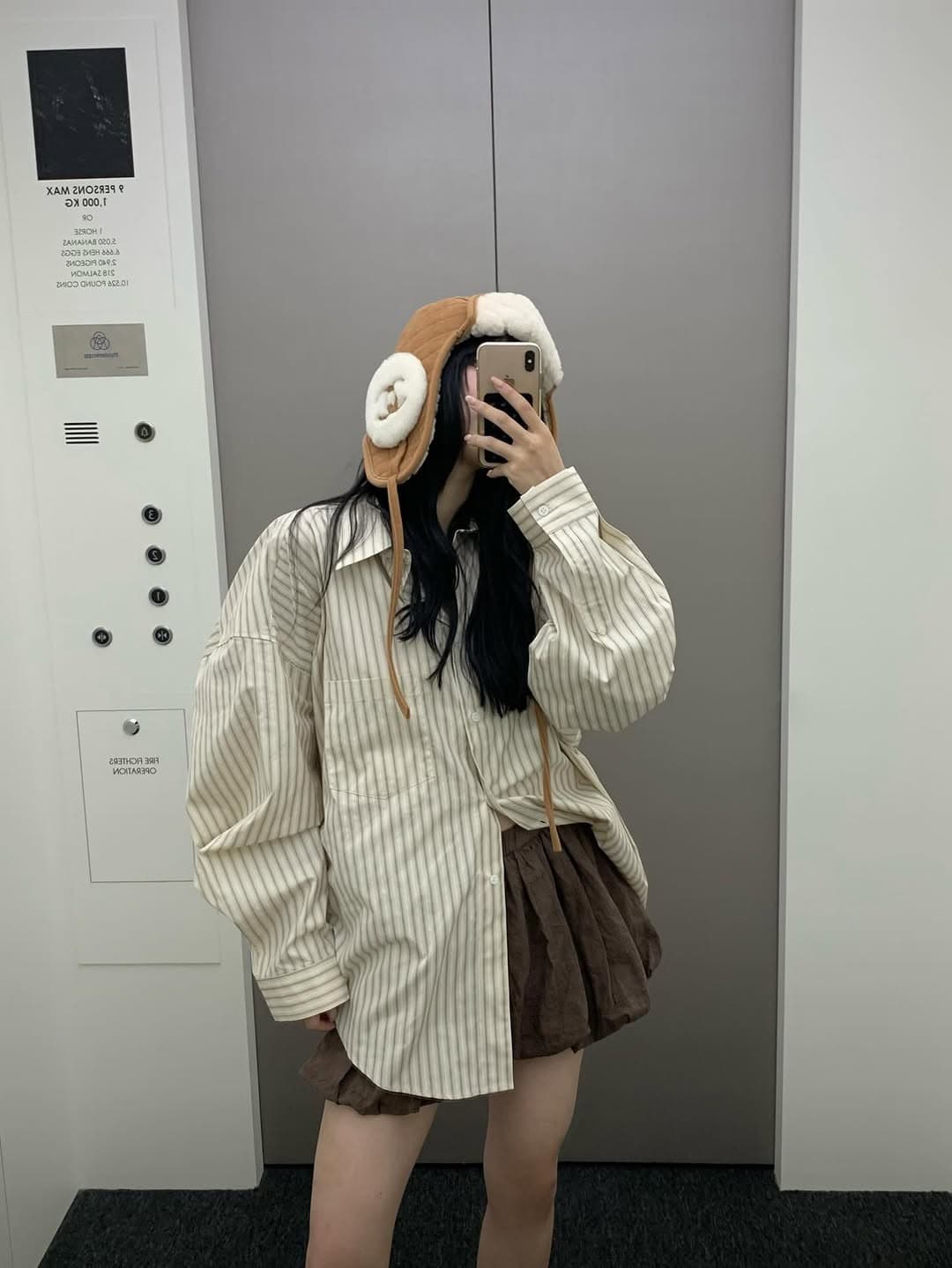 있음 선적 4 가지 색상 핏 스타일 슈퍼 긍정적 인 한 부서 동대문 스트라이프 긴팔 루즈핏 셔츠 이미지 4