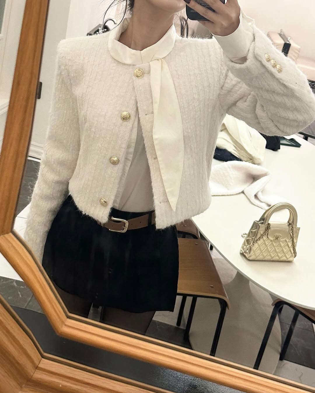 있음 선적 한 부서 출퇴근 디자인 센스 비대칭 칼라 긴팔 싱글 줄 버튼 셔츠 상세 이미지 6