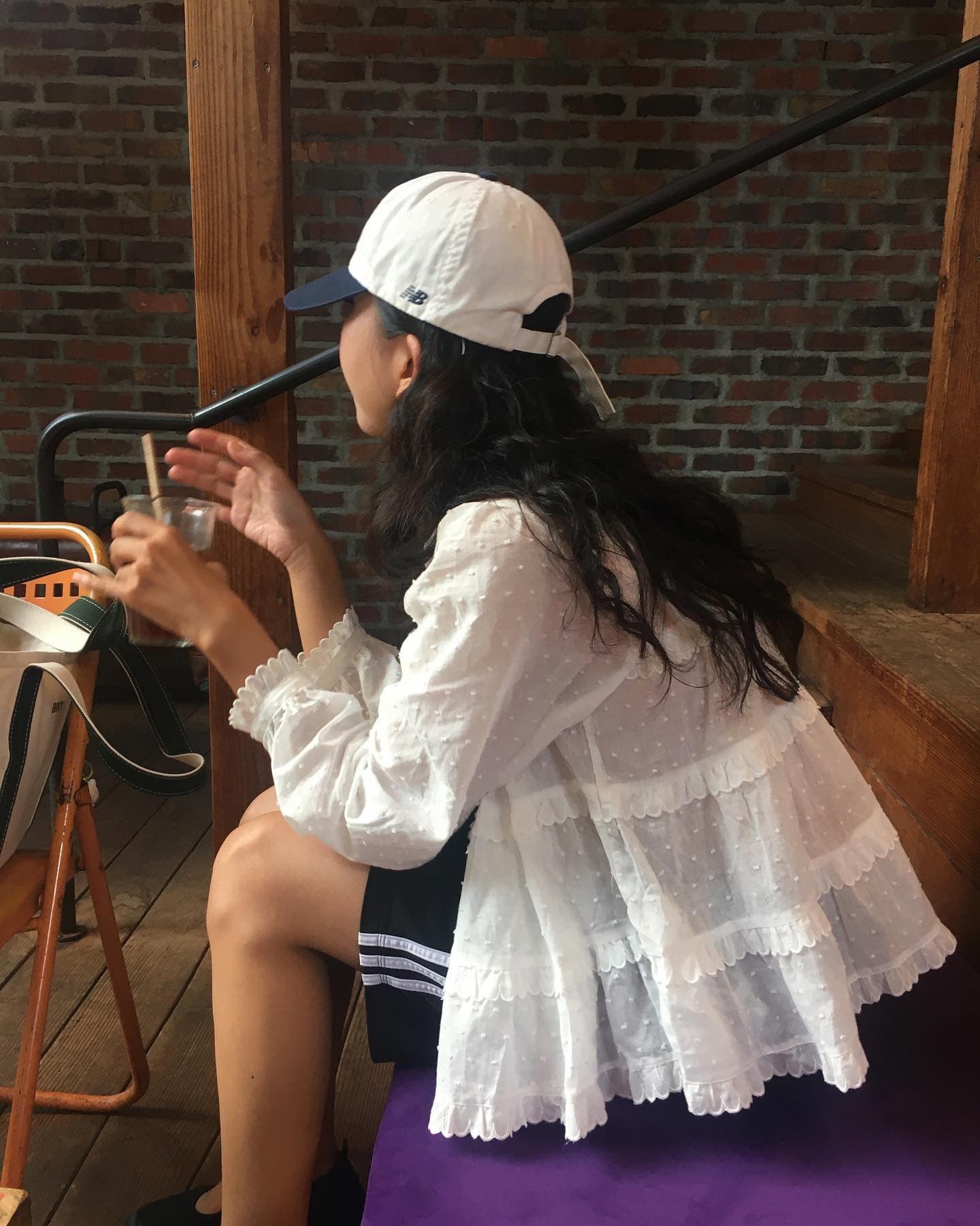 있음 선적 한 부서 달콤함 계단식 패치워크 레이스 루즈핏 라운드 넥 긴팔 맨위