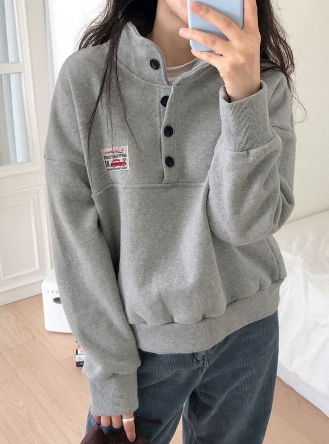 있음 선적 한 부서 연령 감소 털이 있는 폴로 칼라 긴팔 후드티 이미지 3