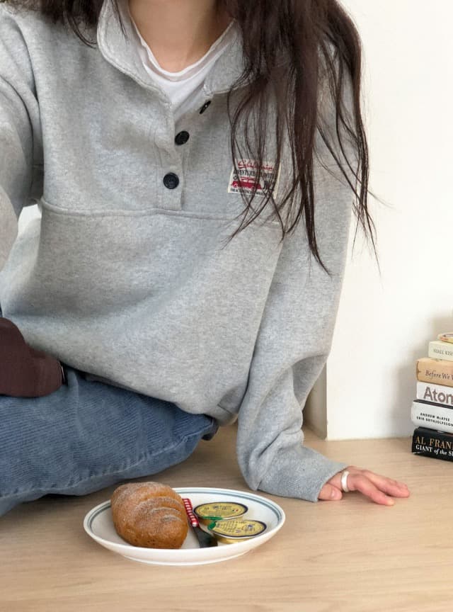 있음 선적 한 부서 연령 감소 털이 있는 폴로 칼라 긴팔 후드티 상세 이미지 18
