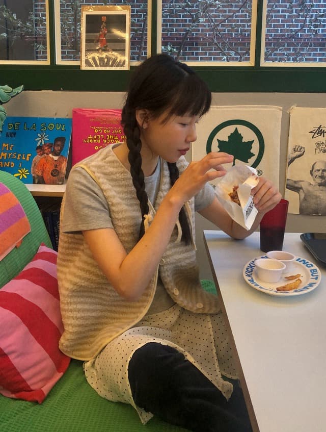 있음 선적 둘 색상 한 부서 연령 감소 스트라이프 우유 씽 하는 소리 양털 플리스 베스트 상세 이미지 10