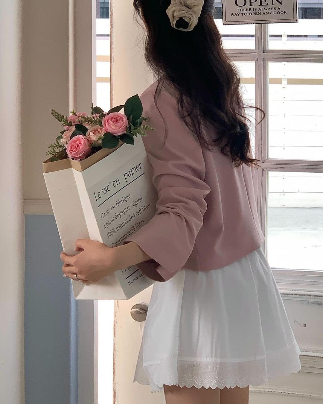 있음 선적 한 부서 부드러운 바람 이전 레이스업 V넥 긴팔 재킷 상세 이미지 11